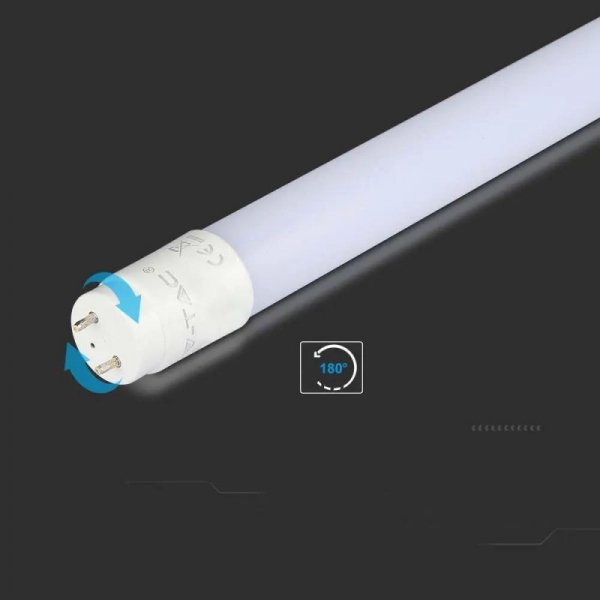 Tuba Świetlówka LED T8 V-TAC SAMSUNG CHIP 60cm 9W G13 Obrotowa Nano Plastic VT-061 3000K 850lm 5 Lat Gwarancji