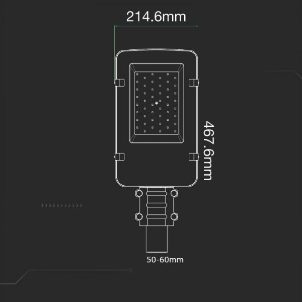 Oprawa Uliczna LED V-TAC SAMSUNG CHIP 50W VT-50ST 6500K 4700lm 5 Lat Gwarancji