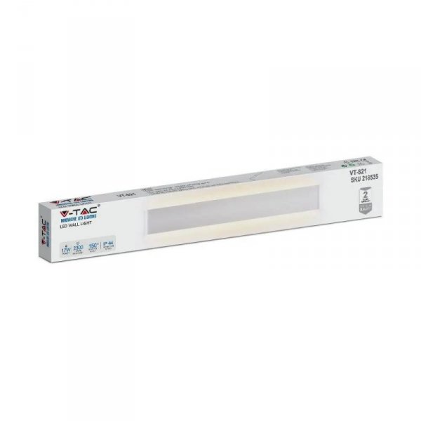 Kinkiet Ścienny V-TAC 17W LED Biały IP44 VT-821 3000K 2470lm