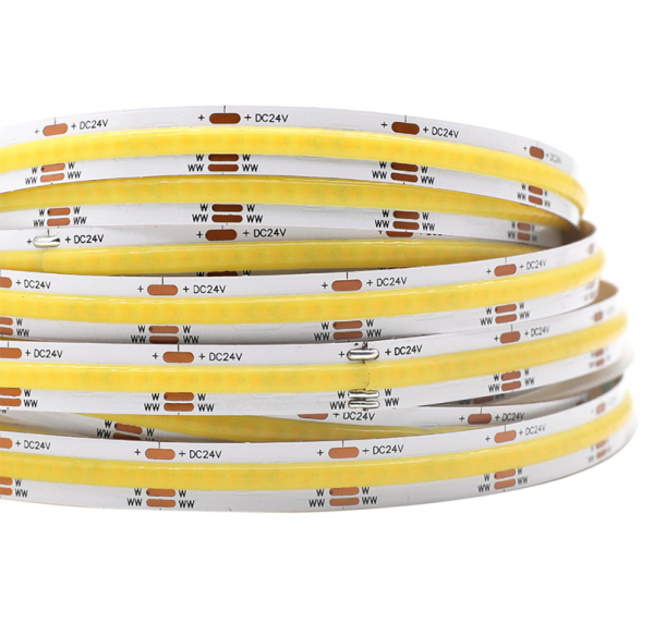HERMETYCZNA TAŚMA LED COB 24V PROFESIONAL 640 CCT - MULTIWHITE IP66 1M.
