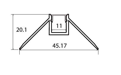 Profil LP-TW do taśmy LED podtynkowy do gipsowania 2m