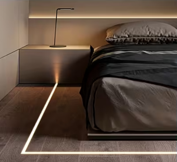 Profil LP-FLOOR30IN ANODOWANY WPUSZCZANY 2m kpl. klosz zaślepki uchwyty 