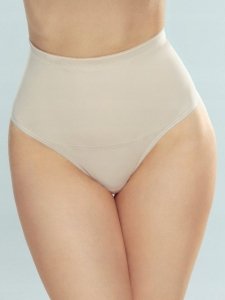 Majtki Eldar Vektra stringi z wysokim stanem beżowe 