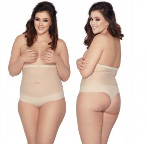 Majtki Mitex Glam String wyszczuplające beżowe 