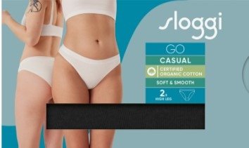 2xMajtki Sloggi GO casual High Leg czarne 