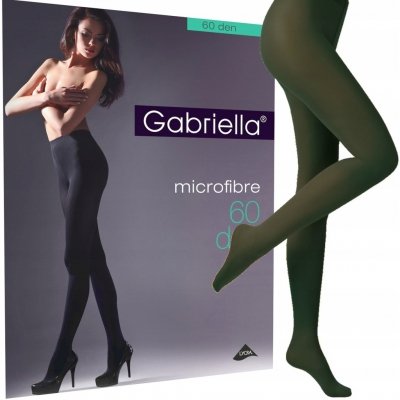 Rajstopy gładkie Microfibra 60 den ciepłe zielone Botigla Gabriella
