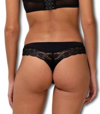 Majtki damskie Triumph Lovely Micro Brazilian String czarne