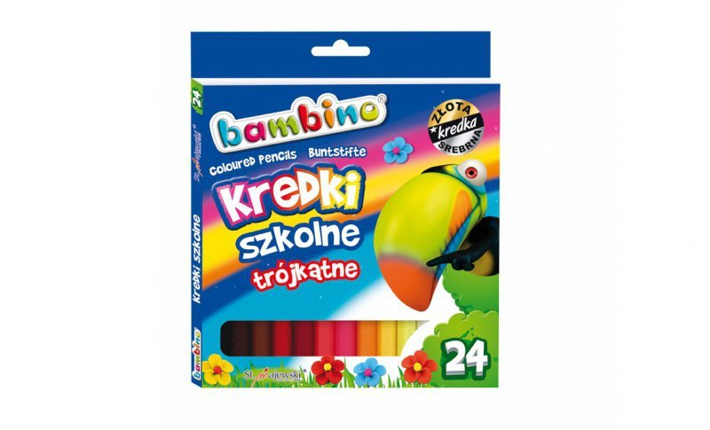 Kredki ołówkowe trójkątne Bambino 24 kolory 27583