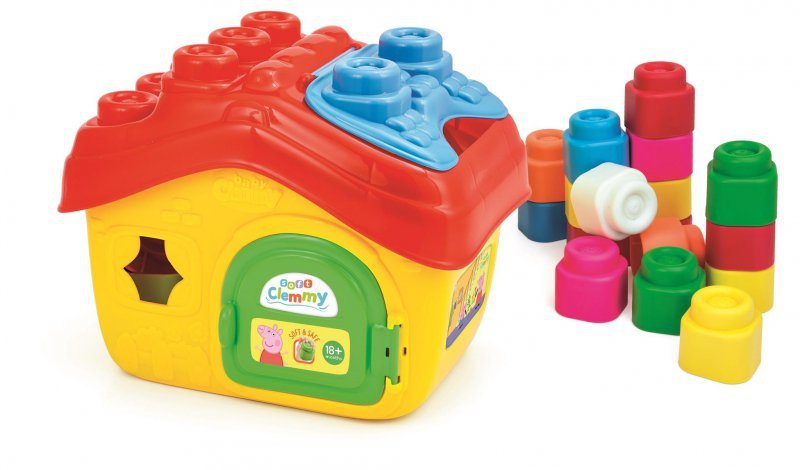 Klocki miękkie clemmy Domek Peppa 15 elemetów 17657