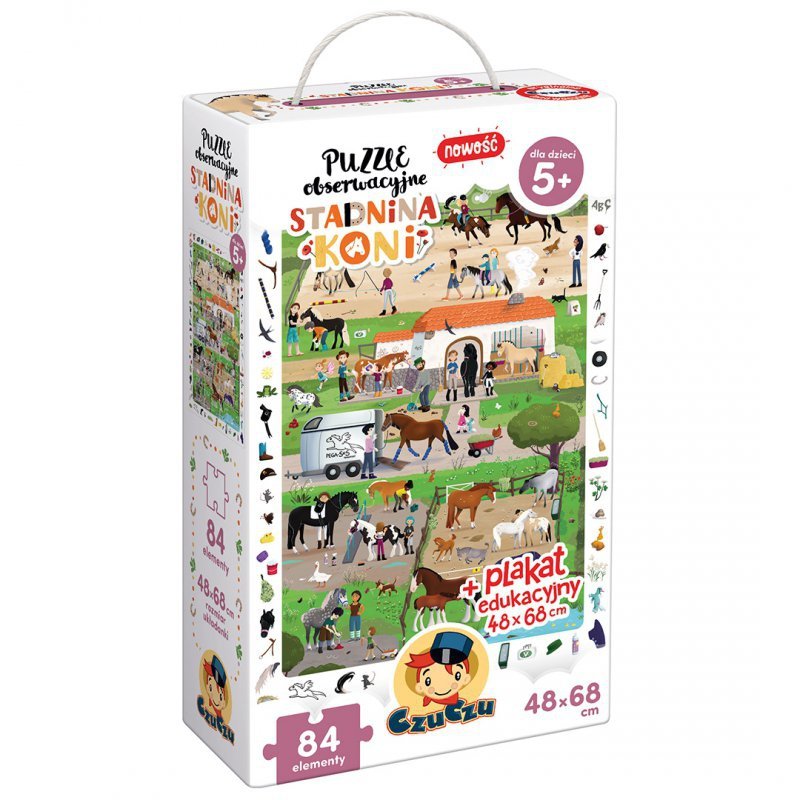Puzzle 84 obserwacyjne Stadnina koni 5+