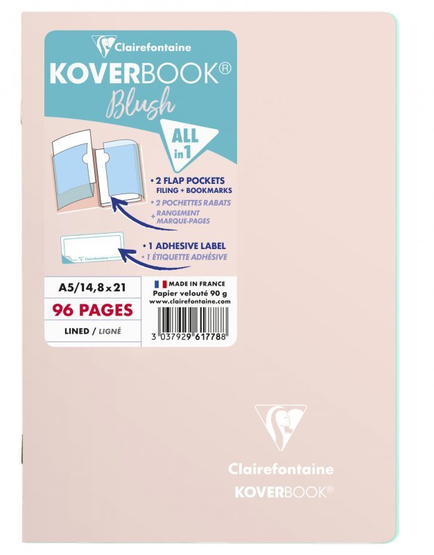 Zeszyt A5 48K linia Koverbook BLUSH PP powder pink 1 sztuka