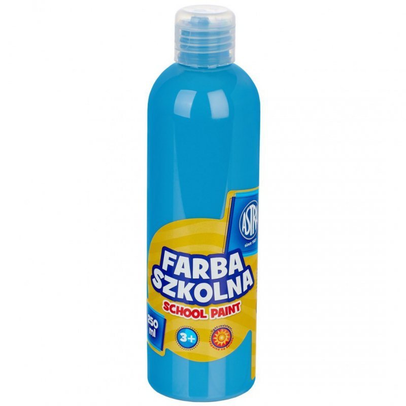 Farba szkolna naturalna tempera Astra 250 ml niebieska
