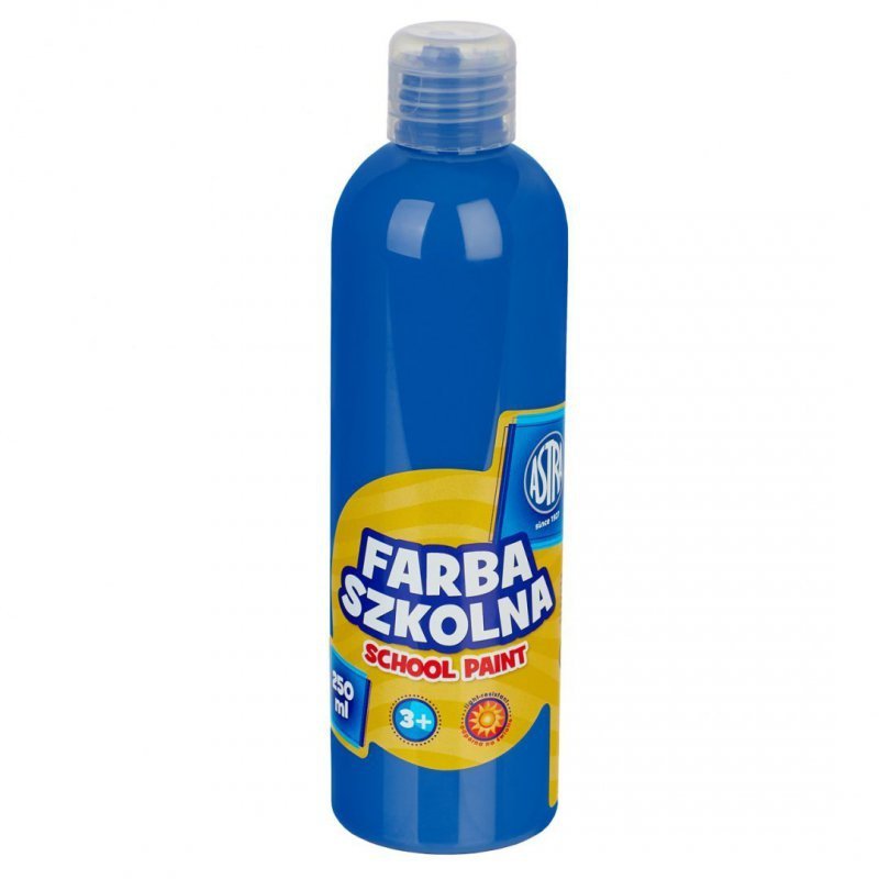 Farba szkolna naturalna tempera Astra 250 ml niebieska ciemna