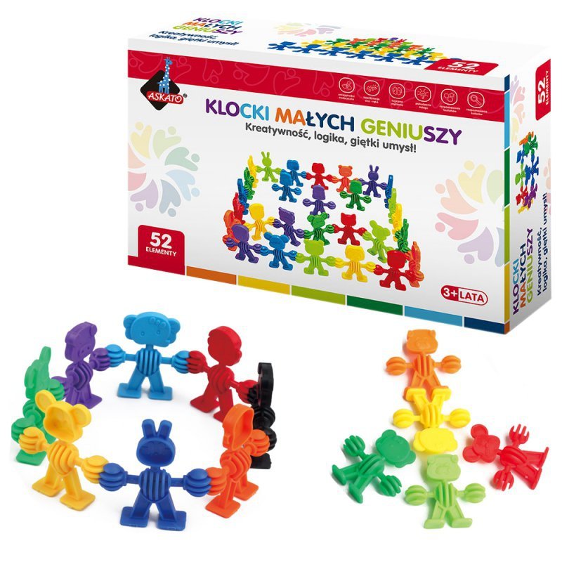 Klocki małych geniuszy liczmany 52 elementy
