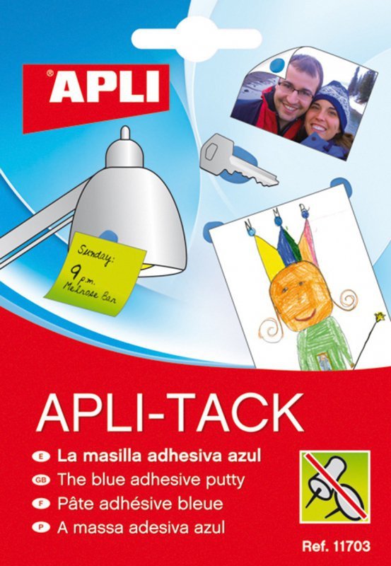 Masa mocująca niebieska APLI  Apli-Tack w bloku57g