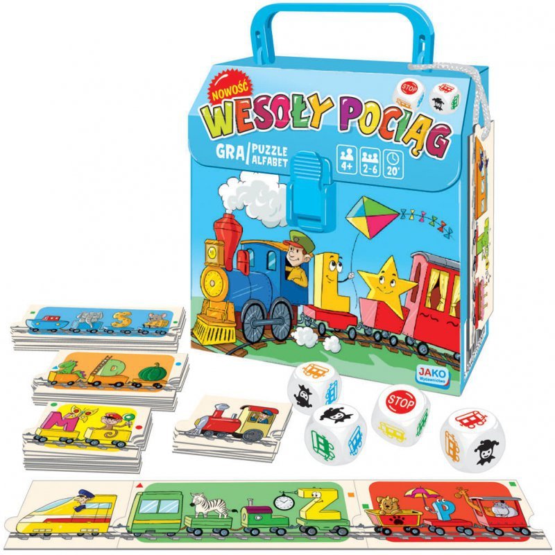 Gra/Puzzle 2w1 Wesoły pociąg alfabet