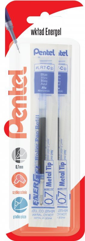 Wkład do piór kulkowych EnerGel LR7, niebieski x 2 blister