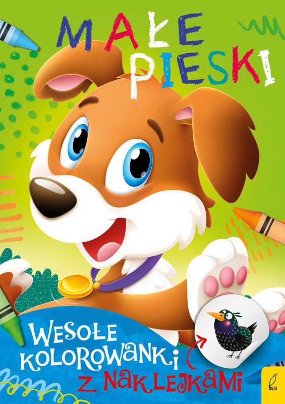 Małe pieski. Wesołe kolorowanki z naklejkami.