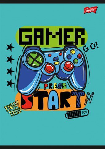Zeszyt A5 16K krata GAMEPAD PAKIET 15 SZTUK