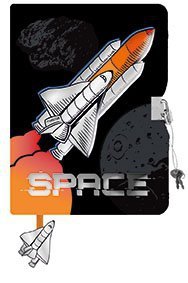 Pamiętnik z kłódką 3D włochacz A5 96k Space
