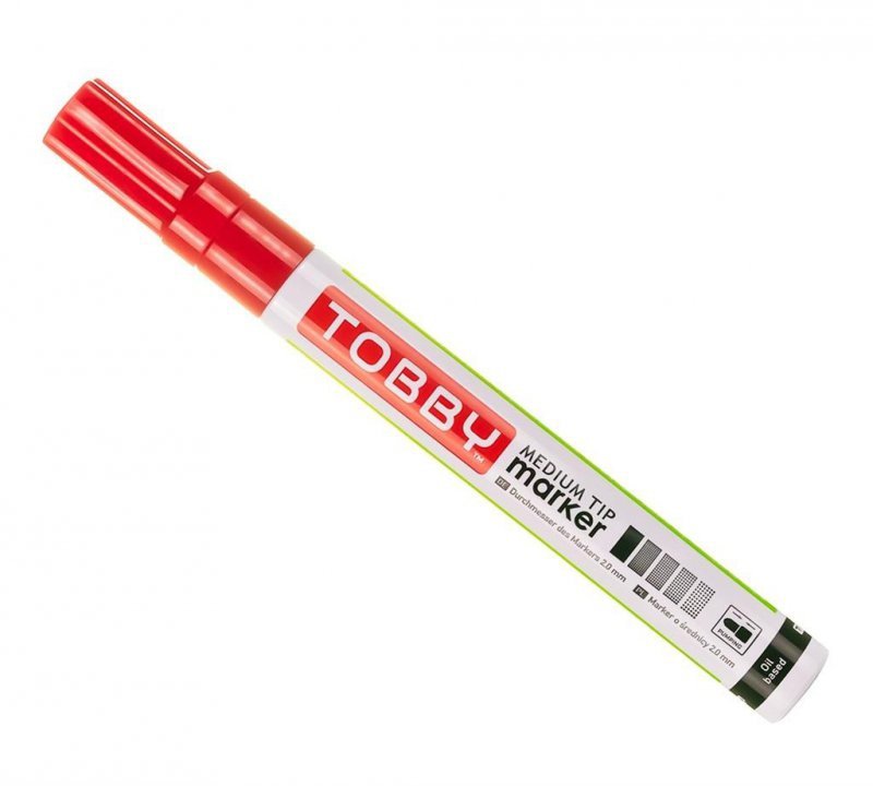 Marker olejowy Tobby czerwony 1szt.