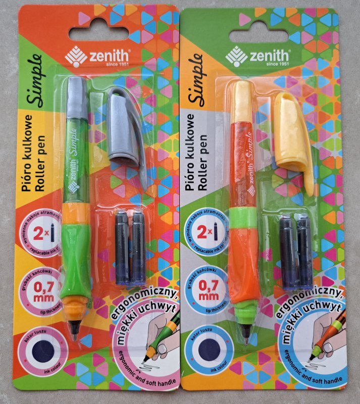 Pióro wieczne z uchwytem do nauki pisania Astra Pastel Line + 2 naboje