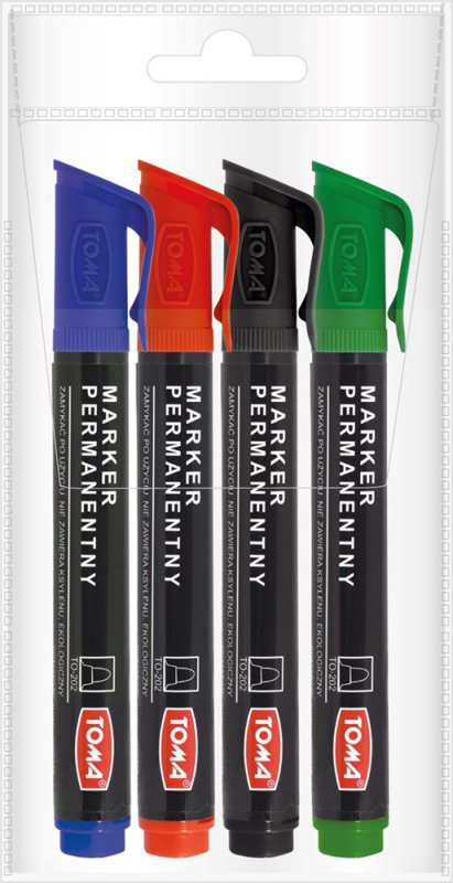 Marker permanentny 4 kolory