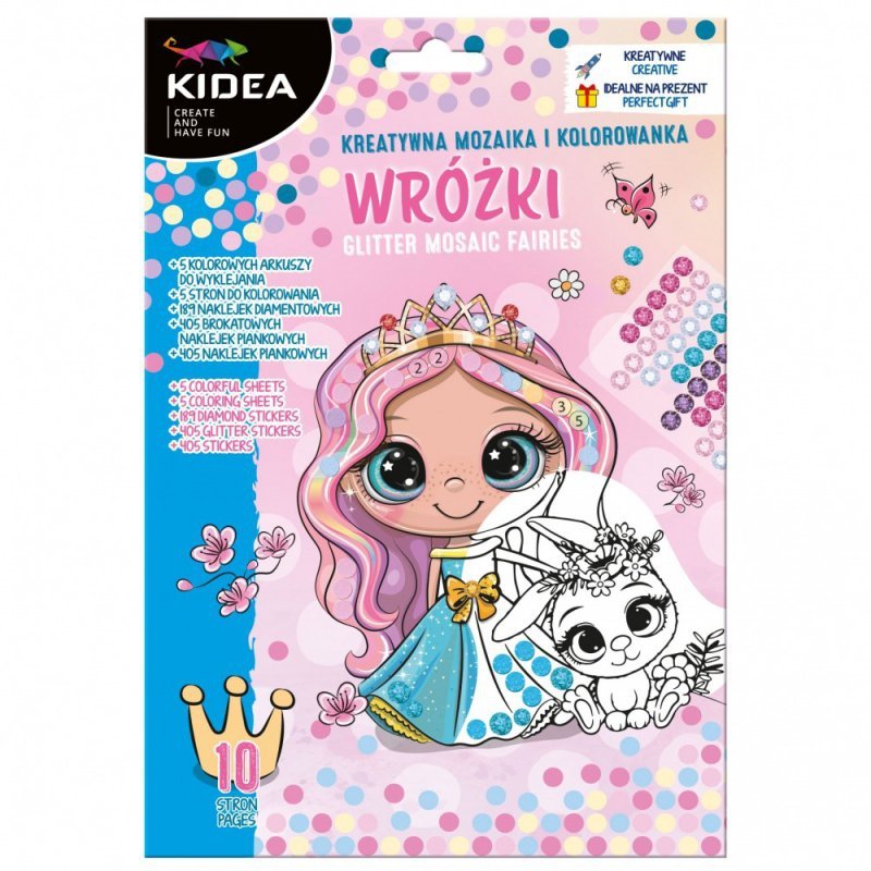 Mozaika i kolorowanka Wróżki Kidea