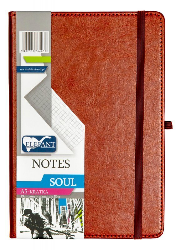 Notes A5 kratka Soul brązowy