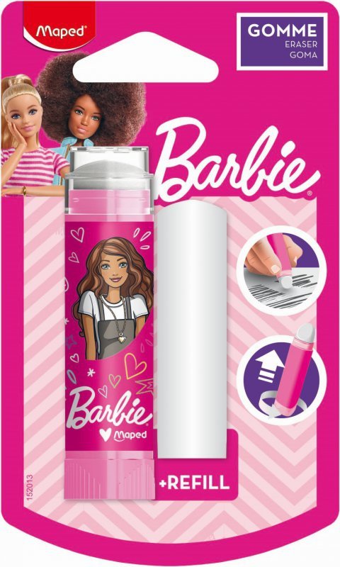 Gumka Barbie wykręcana w obudowie blister