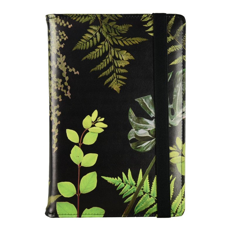 Planner A5 dzienny na gumkę Botanic BLACK PLR-25PR