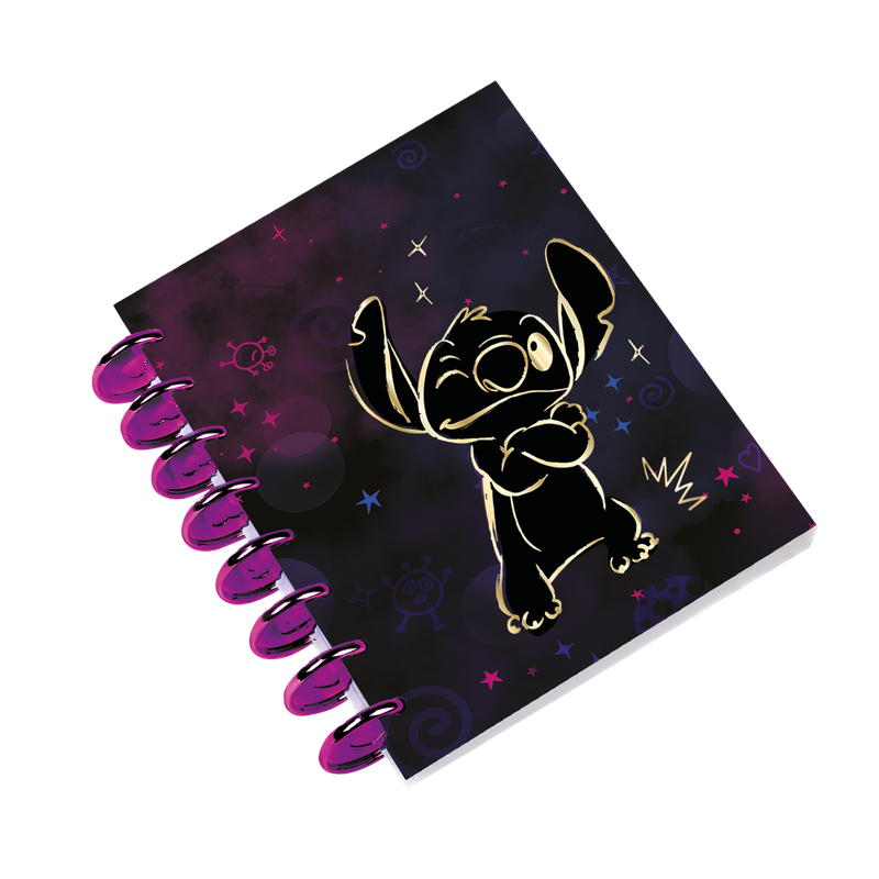 Kołobrulion B5 Disney Gold Stitch Big Ring 100 kartek wzór 3