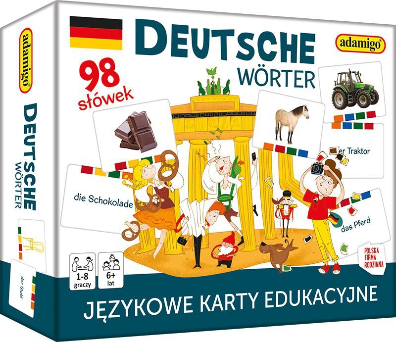 Deutsche Worter językowe karty edukacyjne