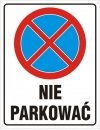 Tablica nie parkować 31/40cm