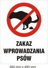 tabliczka zakaz wprowadzania psów