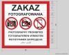 Tablica zakaz fotografowania 60/60cm