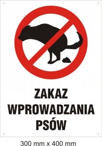 Zakaz wprowadzania psów 