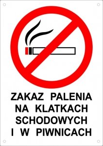 Zakaz palenia na klatkach schodowych i w piwnicach