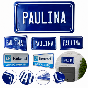 Personalizowana tablica amerykańska USA aluminiowa tłoczona 30x15,5 cm