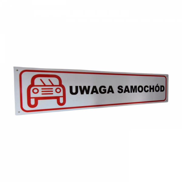 Tablica uwaga samochód