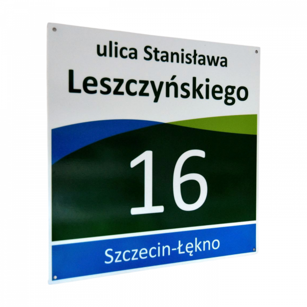 Tabliczka z numerem domu Szczecin