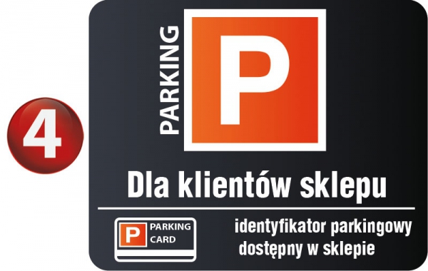 Tablica parking dla klientów sklepu 50/40cm (odblask)