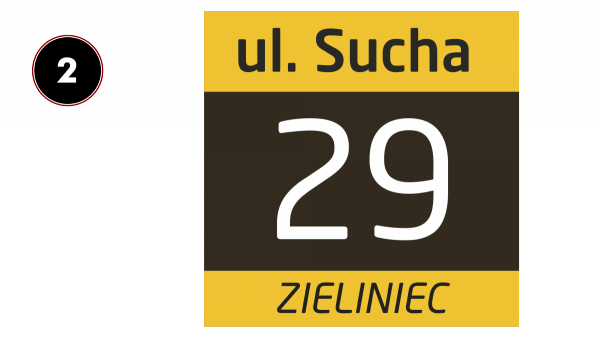 Tabliczka z numerem domu 25/25cm 