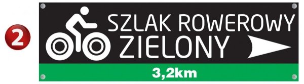 Tablica szlak rowerowy 40/12cm (odblask)