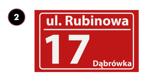Tabliczka z nazwą miejscowości 30/18cm