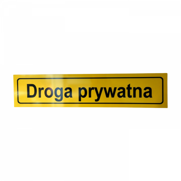 Droga prywatna tabliczka