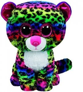 Maskotka TY Beanie Boos Dotty - kolorowy leopard, 15 cm