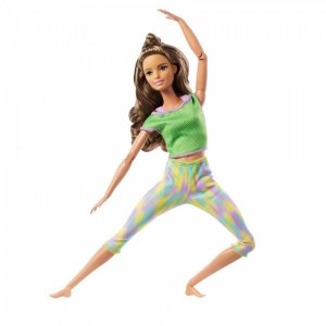 Lalka Barbie Made to Move Kwieciste Zielony strój