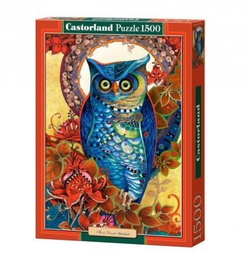 Puzzle 1500 elementów  &#039;Niebieska Sowa&#039;