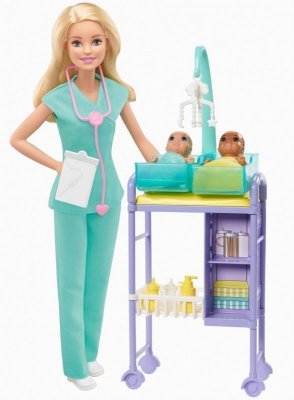 Lalka Barbie Kariera Zestaw Pediatra